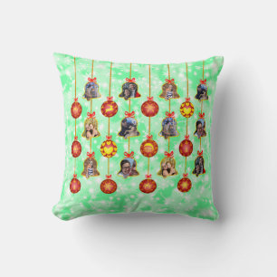 Christmas Bell & Ball Ornaments 6 Photos L-Green Cushion