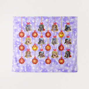 Christmas Bell & Ball Ornaments 6 Photos L-Purple Tapestry