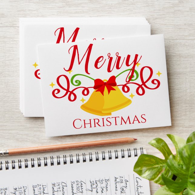 Christmas Bell Festive Money Gift Envelope (Stacked)
