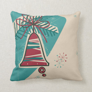 Christmas bell mid century modern cushion