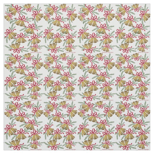 Christmas Bell pattern Fabric (Swatch)
