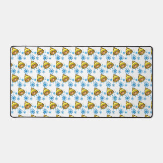 Christmas Bell Snowflake Holiday Pattern Desk Mat