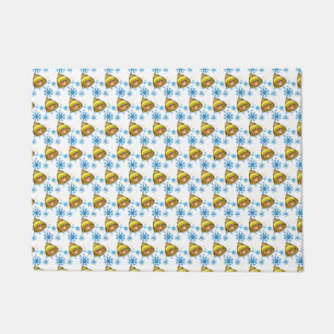 Christmas Bell Snowflake Holiday Pattern Doormat