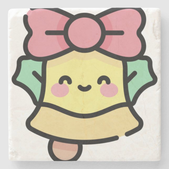 christmas bell stone coaster (Front)