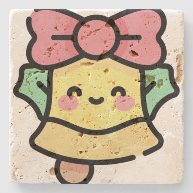 christmas bell stone coaster (Front)