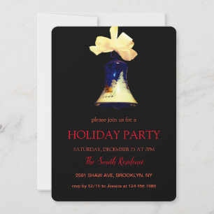 Christmas Bell Vintage Elegant Chic Invitation