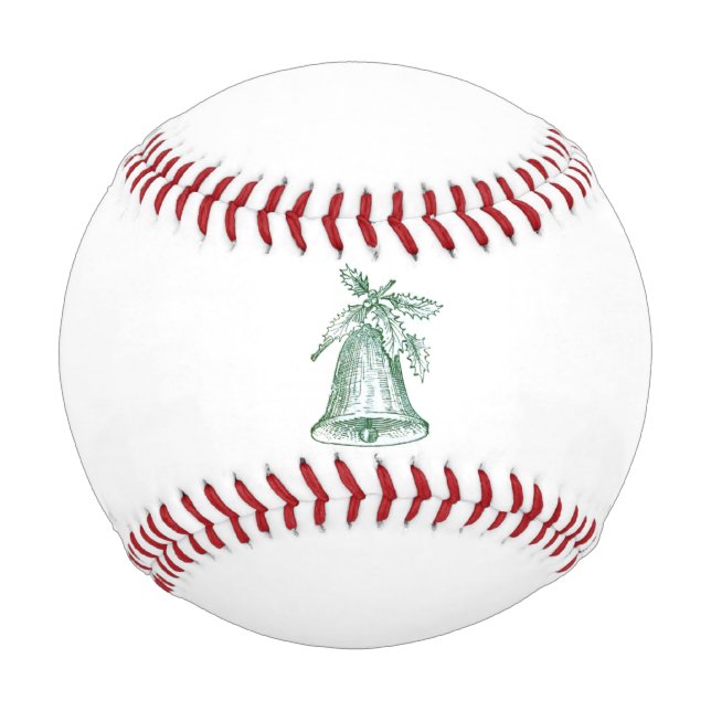 Christmas Bell with Holly Baseball (Back)
