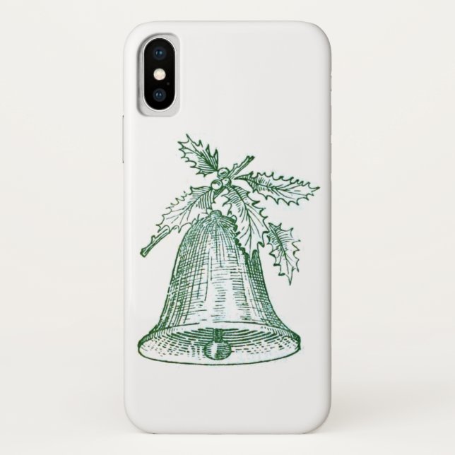 Christmas Bell with Holly Case-Mate iPhone Case (Back)