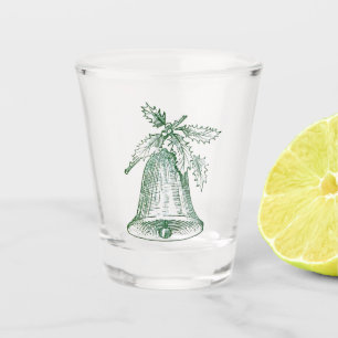 Christmas Bell with Holly Shot Glass