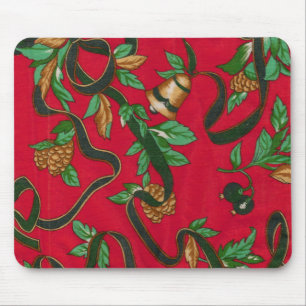 Christmas Bells and Pine Cones Mouse Pad