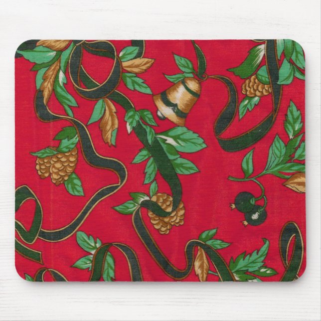 Christmas Bells and Pine Cones Mouse Pad (Front)