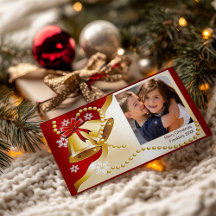 Christmas Bells & Beads Your Photo
