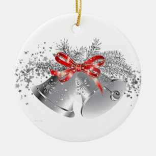 Christmas Bells Ceramic Ornament
