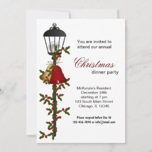 Christmas Bells dinner Invitation