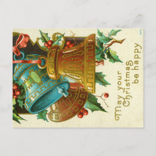Christmas Bells, Festive Vintage Greeting Card