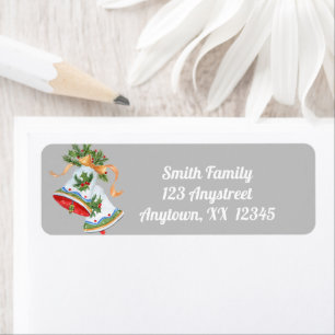 Christmas Bells Holiday Return Address Label