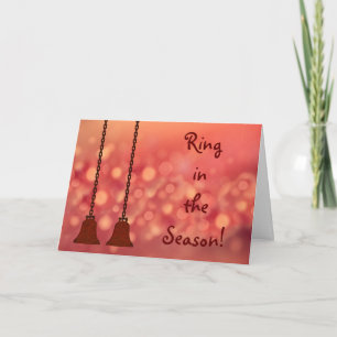 Christmas Bells Lights Christmas Holiday Card