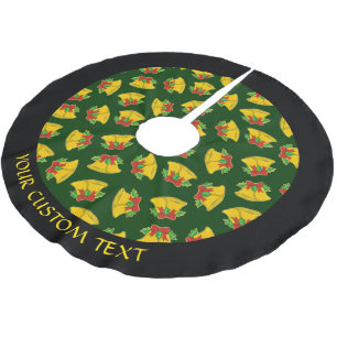 Christmas Bells Pattern Brushed Polyester Tree Skirt