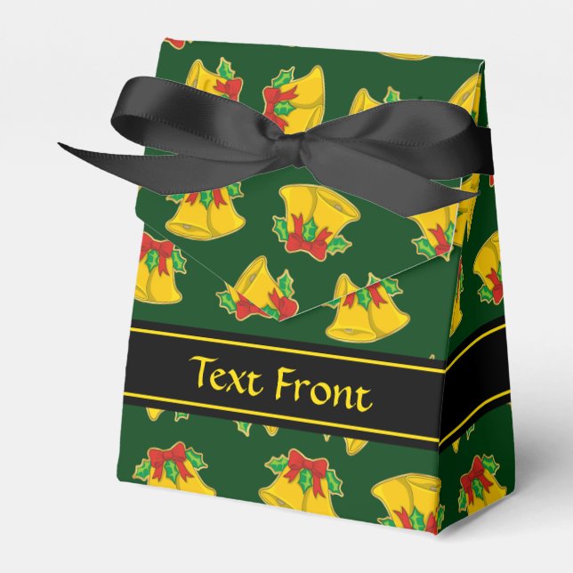 Christmas Bells Pattern Favour Box (Front Side)