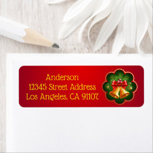 Christmas Bells Return Address Label
