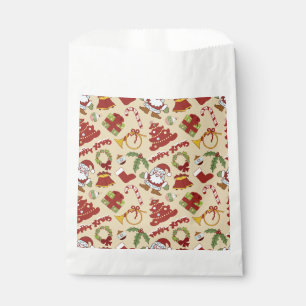 Christmas bells,tree and santa claus favour bag