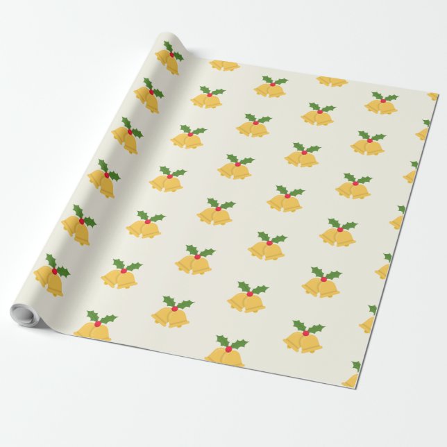 Christmas Bells Wrapping Paper (Unrolled)