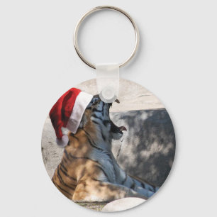 Christmas Bengal Tiger Key Ring