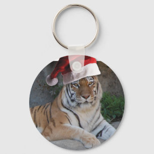 Christmas Bengal Tiger Key Ring