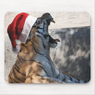 Christmas Bengal Tiger Mouse Pad