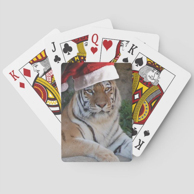 Christmas Bengal Tiger Playing Cards (Back)