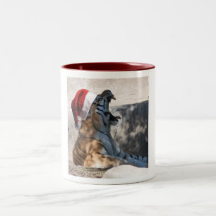 Christmas Bengal Tiger Two-Tone Coffee Mug