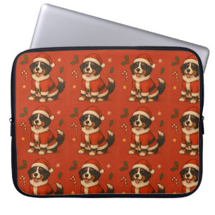 Christmas Berense Dog Xmas Santa Bernese Mountain Laptop Sleeve