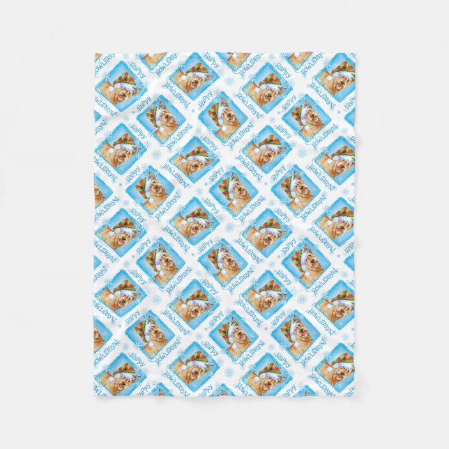 Christmas Berger Picard Fleece Blanket (Front)