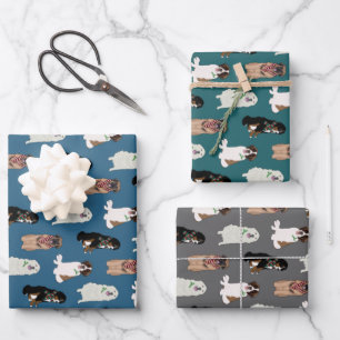 Christmas Bernese Leonberger St Bernard Pyrenees  Wrapping Paper Sheet
