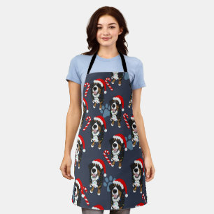 Christmas Bernese Mountain Dog Apron