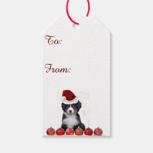 Christmas Bernese Mountain Dog gift tags