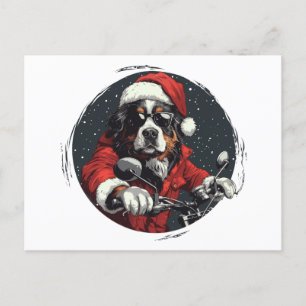 Christmas Bernese Mountain Dog Holiday Postcard