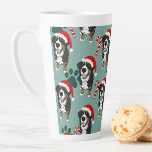 Christmas Bernese Mountain Dog Latte Mug
