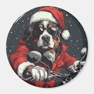 Christmas Bernese Mountain Dog Magnet