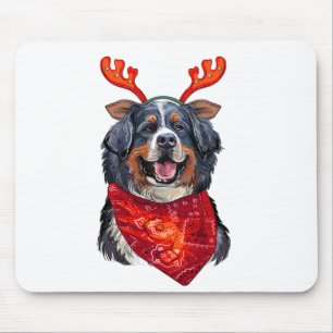 Christmas Bernese Mountain Dog Mouse Pad