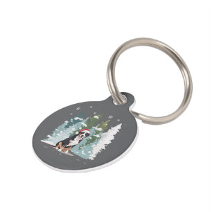 Christmas Bernese Mountain Dog Mum Puppy Winter  Pet Tag