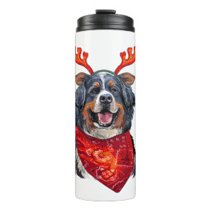 Christmas Bernese Mountain Dog Thermal Tumbler