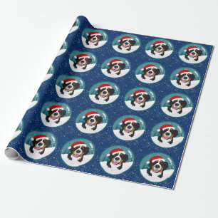 Christmas Bernese Mountain Dog  Wrapping Paper