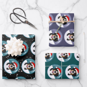 Christmas Bernese Mountain Dog Wrapping Paper Sheet