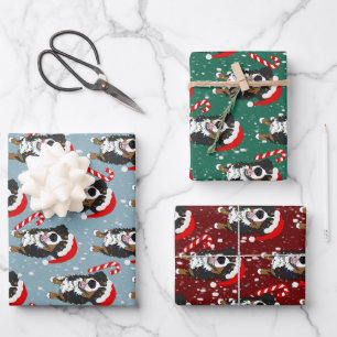 Christmas Bernese Mountain Dog  Wrapping Paper Sheet