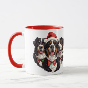 Christmas Bernese Mountain Dogs Mug