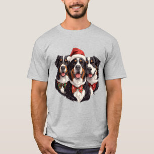 Christmas Bernese Mountain Dogs T-Shirt