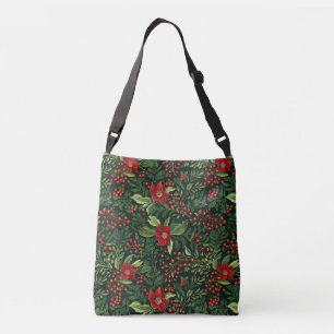 Christmas Berries Flowers Crossbody Bag