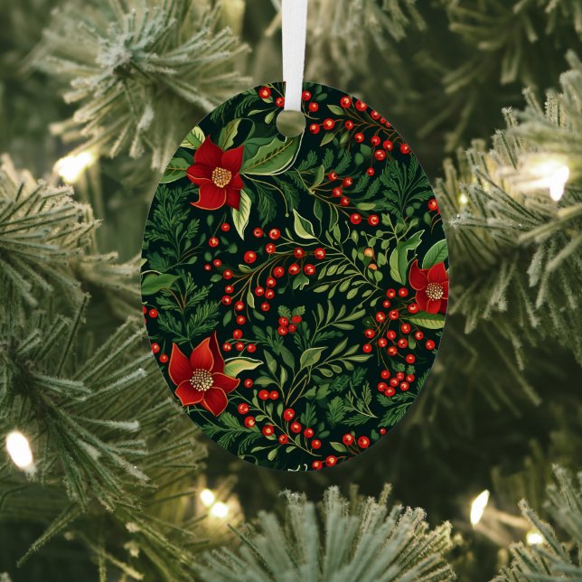 Christmas Berries Metal Tree Decoration (Insitu)