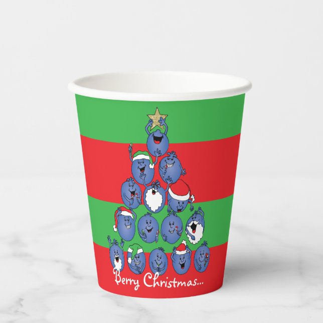 Christmas Berries Paper Cups (Front)